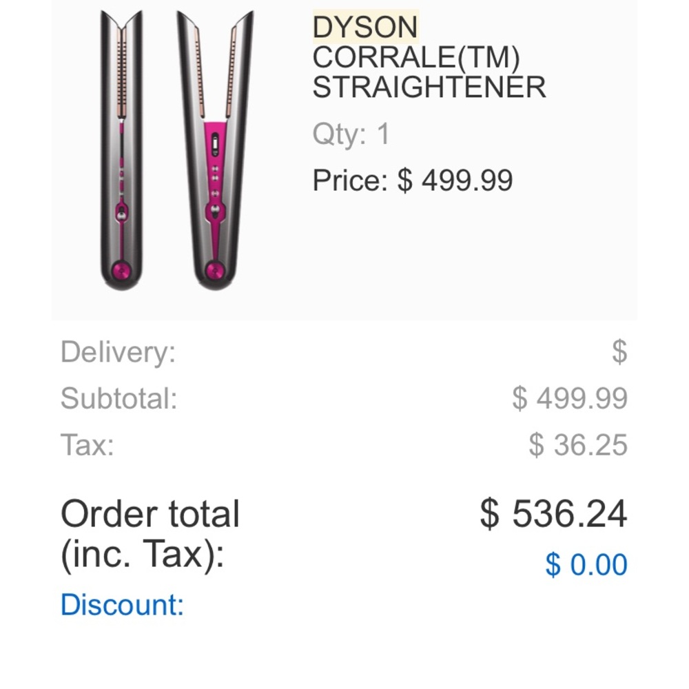 Dyson straightener